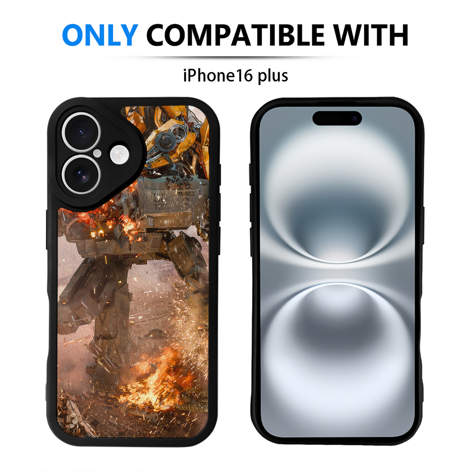 （画像用） Transformers トランスフォーマー 【iPhone 16シリーズ対応】シリコンスマホケース（レザー調） 材質：シリコン
